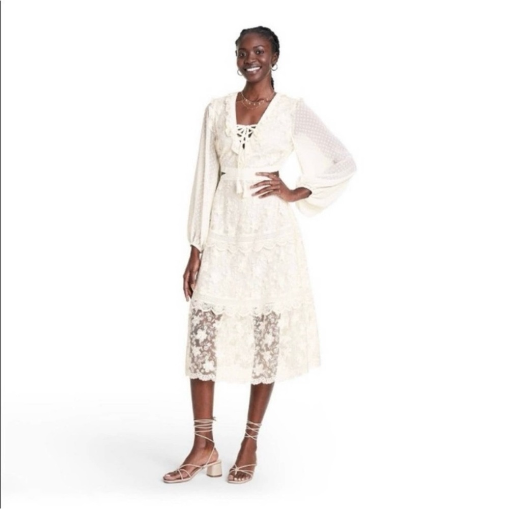 Alexis X Target Long Sleeve Lace Cutout Dress